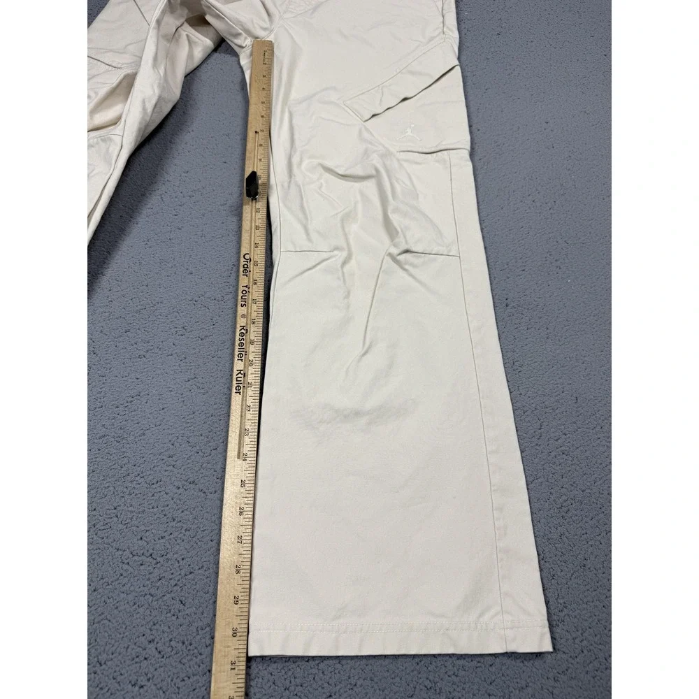 Nike Jordan Cargo Pants Mens 32x31 Beige Canvas Straight Leg Casual FV7098-203